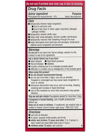 Leader Extra Strength Sinus Relief Fast-Acting Nasal Decongestant Sinus Congestion Relief Spray Cold & Allergy 30 mL Bottle (Pack of 8) - Buy Online on GoSupps.com