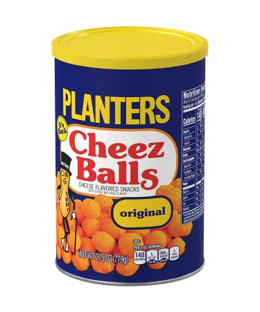 Planters Original Cheez Balls - 2.75 oz Canister | Cheese Flavored Snacks - Buy Online on GoSupps.com