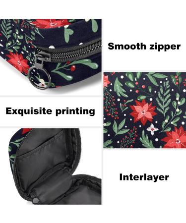 Christmas Flower Menstrual Cup Pouch - Portable Sanitary Napkin Storage Bag - Buy Online on GoSupps.com