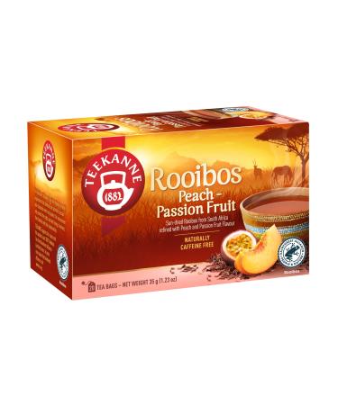 Teekanne Rooibos Refined with Peach and Passion Fruit Infusion Tea Sun Dried Rooibos From South Africa 20 Teabags