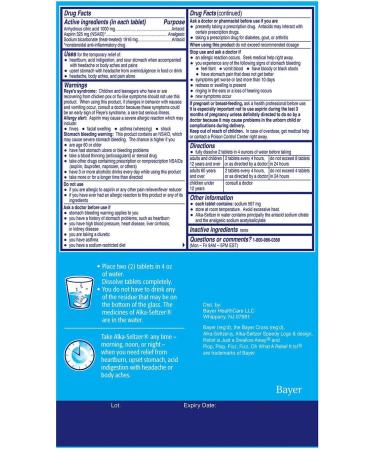 Alka-Seltzer Original Antacid and Analgesic | 116 ct. Tablets - Buy Online on GoSupps.com