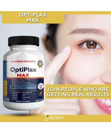 GREENVIFY OptiPlax Max Vision Support Supplement 24 Premium Herbal Extracts Vitamins & Minerals 60 Capsules (2) - Buy Online on GoSupps.com