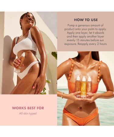 Kopari Sun Shield Body Glow - SPF 30 Sheer Sunscreen for UV Protection | Vegan & Cruelty-Free with Antioxidants | 5oz Golden Amber Water & Sweat Resistant - Buy Online on GoSupps.com