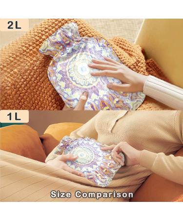NAANLE 2L Hot Water Bottle - Mandala Marble Paisley - Pain Relief for Menstrual Cramps & Heat Therapy - Buy Online on GoSupps.com