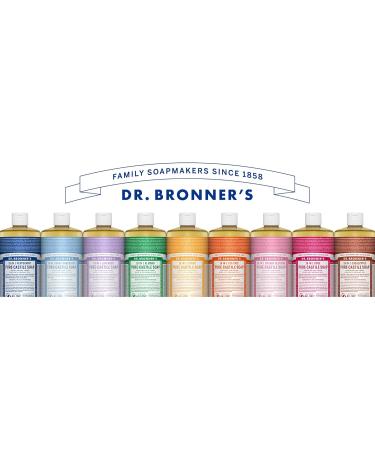 Dr Bronner's Peppermint Castile Liquid Soap 473 ml - All-Natural Mint Soap for Eco-Friendly Cleaning | Buy Online - Buy Online on GoSupps.com