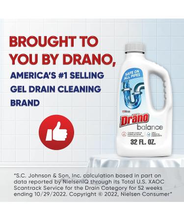 Drano Balance Non-Corrosive Drain Clog Remover and Cleaner 32 Fl Oz - Essential Ingredients Formulated - Buy Online on GoSupps.com
