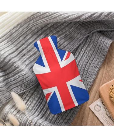 Union Jack Hot Water Bottle with Plush Cover | Hand Warmer for Adults & Children | 26.5x15.3cm - Cozy & Stylish International Shipping - Buy Online on GoSupps.com