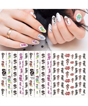 Dragon Nail Design Stickers - 3D Self-Adhesive Decals for Fingernails - Manicure Decorations - Buy Online on GoSupps.com