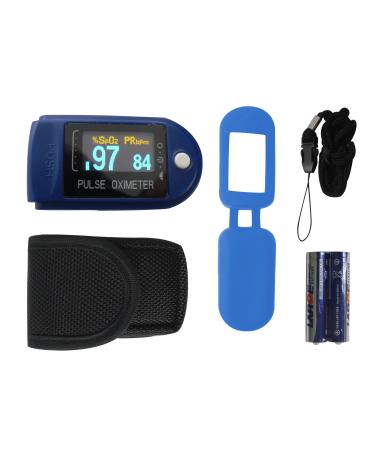 Pulse oximeter finger pulse oximeter CMS-50D for measuring pulse and oxygen saturation blood oxygen (blue)