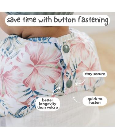 Bubba Bear Baby Weaning Bib with Sleeves | Set of Long Sleeve Coverall Bibs | Toddler Led Feeding Sleeved Accessories | Waterproof Apron Cape for Babies 6 Months+ (Pink & Green) - Buy Online on GoSupps.com