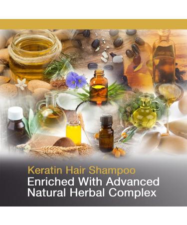 Vitamins Keratin Shampoo Hair Treatment with Biotin, Collagen & Castor Oil - Sulfate Free for Dry, Damaged, Color Treated Hair - Buy Online on GoSupps.com