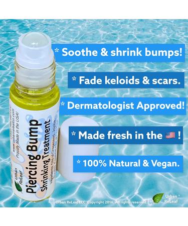 Urban ReLeaf Piercing Bump Treatment with Roller-Ball Applicator - 100% Natural, Gentle Care for Scars, Nodules, Cartilage, Nose, Ear Spots - Buy Online on GoSupps.com