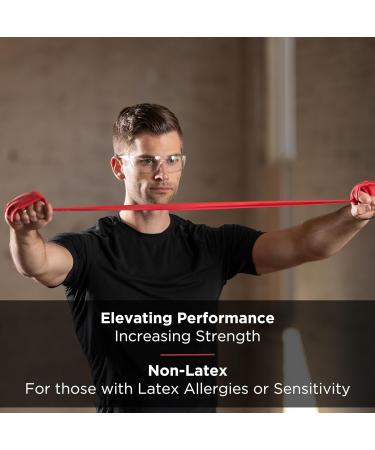 THERABAND Resistance Bands Set - Non-Latex Elastic for Upper & Lower Body Exercise Strength Training Physical Therapy Pilates & Rehab - Beginner Friendly - Yellow Red & Green - Buy Online on GoSupps.com