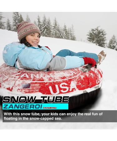 47 inch Heavy Duty Snow Tube for Kids and Adults - Inflatable Sled with Cover | Light Blue - Buy Online on GoSupps.com