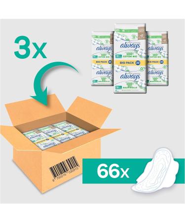 Always Ultra Binding Ladies Size 1 - 66 Organic Cotton Winged Pads Monthly Pack - Safe Protection & Comfort - Buy Online on GoSupps.com