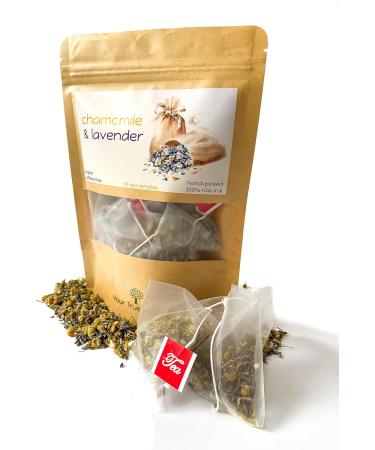 Chamomile and Lavender Tea - ORGANIC (European) Temple Tea Bags - 100% Natural Whole Flowers - Caffeine Free /// Antioxidant and de-stress - Buy Online on GoSupps.com