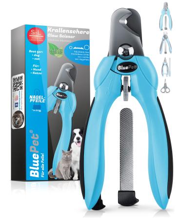 Bluepet Krallensch n adjustable professional claw scissors for large dogs and cats - extra strong and sharp claw cutter for hard claws - including nail file size M -L Means to large claws - Buy Online on GoSupps.com