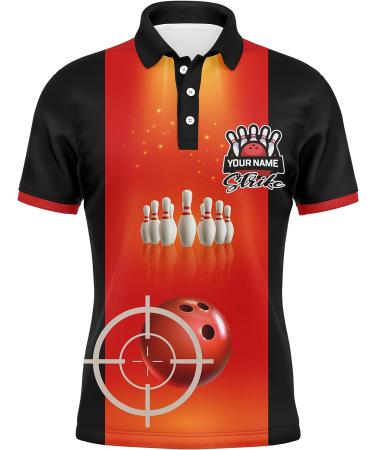 Personalized Funny Bowling Polo for Men | Custom Bowling Shirt for Men | Short Sleeve Bowling Team Jersey - Buy Online on GoSupps.com