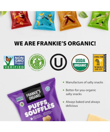 Frankie's Organic White Cheddar Cloud Puffs 120g (Case Of 12) 1.44kg 1.44 kilogram - Buy Online on GoSupps.com