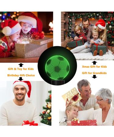 FULLOSUN Kids Night Light Football 3D Lamp - Remote Control, 16 Colors - Soccer Gift for Boys & Girls - Buy Online on GoSupps.com