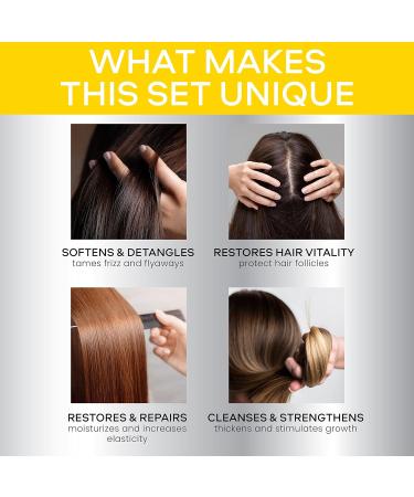 Bond Repair Shampoo and Conditioner Set | Moisturizing Hair Growth for Women | Curly & Straight Hair | Color Treated Frizzy Split Ends and Damaged Hair Solutions - Buy Online on GoSupps.com