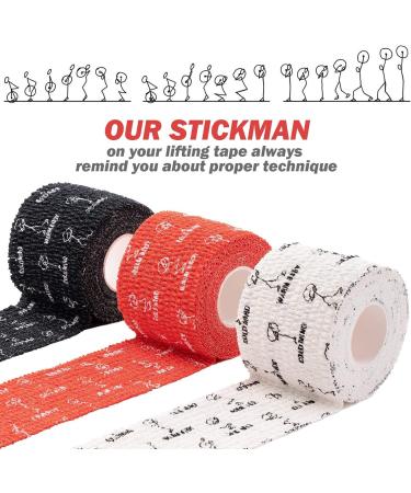 Warm Body Cold Mind Hook Grip Tape for Weightlifting | Cotton Thumb Tape for Powerlifting & CrossFit | 3 Rolls for Strength Training & Fitness - Buy Online on GoSupps.com