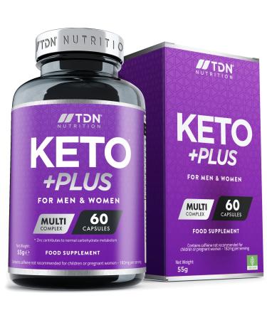 Keto Plus Complex - 10% More Fat Burn with thermogenic Z-Boost Green Tea & mctOil - More bioavailability zinc for Metabolism - Energy Boosting with Magnesium & B-Vitamins - Vegan