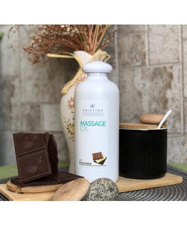 Chocolate Massage Oil - Relaxing Body Massage & Skin Care | Natural Grape Seed & Avocado Oil | 500ml - Buy Online on GoSupps.com