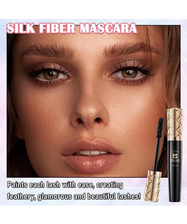 2 Pack 4D Silk Fiber Lash Mascara Lengthening and Thick Long Lasting Waterproof Mascara Set for Women All Day Smudge-Proof Mascara Volume and Length A - Buy Online on GoSupps.com