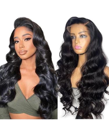 22 Inch Body Wave 13X4 HD Lace Front Wigs Human Hair Wigs For Black Women 180 Density Transparent Lace Frontal Wigs Human Hair Brazilian Virgin Real Glueless Wig Human Hair With Baby Hair Can Be Dyed 22 Inch Body Wave HD Lace Wig