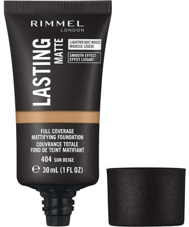 Rimmel Lasting Matte Full Coverage Foundation 30ml - Sun Beige - Pack of 1 - Buy Online on GoSupps.com