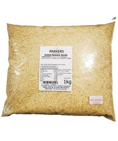 Parkers White Sesame Seeds 1kg (Pack of 1) Sesame Seeds Pack of 1