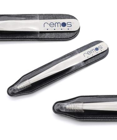 Buy REMOS Stainless Steel Eyebrow Tweezers with Round Tip - 9.5 cm | Precision Grooming Tool for Perfect Brows - International Shipping Available - Buy Online on GoSupps.com