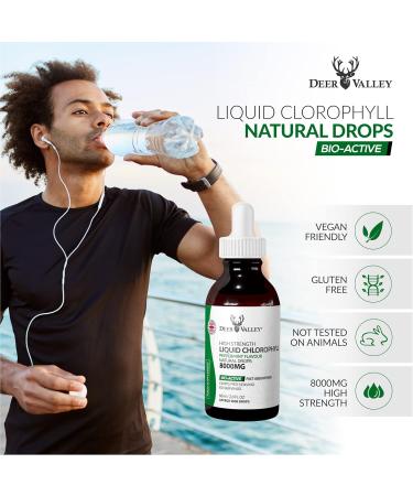Deer Valley High Strength 130mg Liquid Chlorophyll Drops - 60ml for 60 Servings | Chlorophyll Liquid Drops for Water | Promotes Health - Buy Online on GoSupps.com