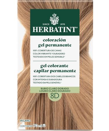  Herbatint Herbatint 8D Light Golden Blonde Gel Hair Color 170ml No Ammonia Optimal Coverage of Grey Hair with 8 Organic Extracts Ideal for Sensitive Skin - Buy Online on GoSupps.com