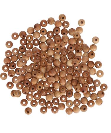 200pcs 0.6cm Diameter Round Wooden Beads Peacj Loose Spacer Bead for DIY Necklaces Bracelet Pendant Accessories