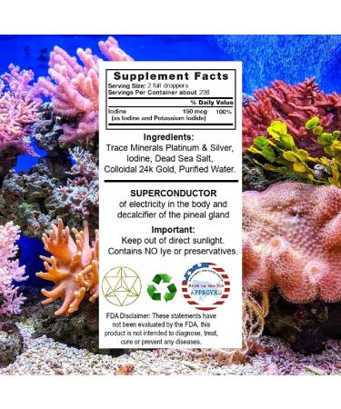 I Am Joy Ormus Ocean Nectar Monoatomic Gold with Iodine - 4oz | Pineal Gland Decalcification & Thyroid Support for Alertness, Clarity, Energy - Buy Online on GoSupps.com