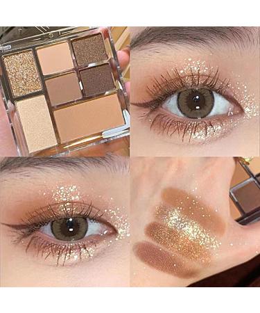 Palette de fards paupi res pour femmes - Palette de maquillage lumineux m langeable 7 couleurs - paupi res press e chatoyante mate palette de maquillage scintillante pour les adolescents d butant Latt la noix de coco crue n 16 - Buy Online on GoSupps.com