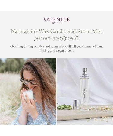 Soy Wax Scented Candle Gift Box with Room Mist Aromatherapy Essential Oils Long Lasting Fragrance Made in The UK (Lemongrass and Rosemary) (150g 30ml) - Valentte Lemongrass & Rosemary Candle Gift Sets - Buy Online on GoSupps.com