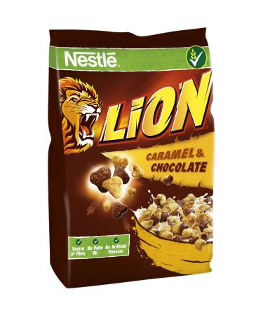 Nestle Lion Wholegrain Caramel & Chocolate Cereal (500g/17.63oz) Lion 1.1 Pound (Pack of 1)