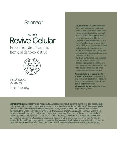 Salengei ACTIVE REVIVE CELULAR 60cap is a dietary supplement in easytoswallow capsules When used consistently it supports normal body functions The package contains 60 capsules - Buy Online on GoSupps.com