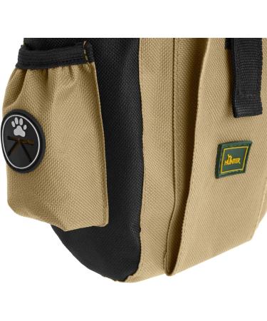 HUNTER Bugrino Professional Belt Bag - Multi-Functional Food & Treat Bag for Training - Black/Beige - 22 x 18.5 cm - Buy Online on GoSupps.com