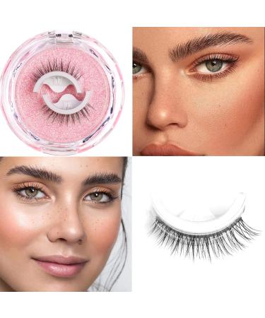 Reusable Self-Adhesive Eyelashes Natural Fluffy Curling Long Eyelashes Cat Eye Lashes 3D Fake Eyelashes Natural Look Waterproof Soft Thick Volume Faux Lashes No Magnet No Glue Needed Lash - Buy Online on GoSupps.com