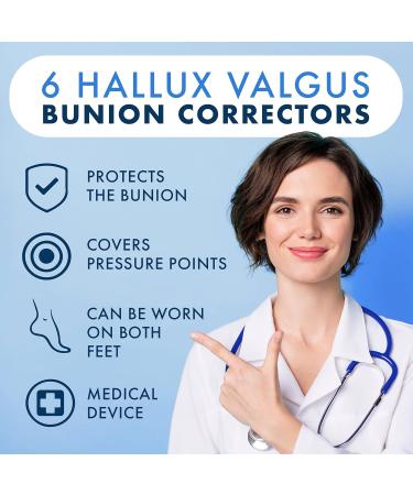 3 Pairs Gel Bunion Corrector Toe Protectors Straightener Separators - Set of 6pcs - Buy Online on GoSupps.com