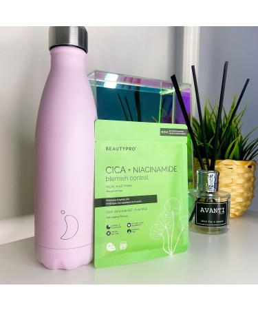BEAUTYPRO CICA+NIACINAMIDE Blemish Control Face Sheet Mask | 100% Biodegradable | Plant Based Formula | rebalance | hydrate | Minimise Breakouts | Anti-Ageing - Buy Online on GoSupps.com