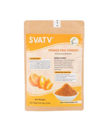 SVATV Orange Peel Powder (Citrus Aurantium) for Face Brightening Skin Lightening Dark Spots Deep Cleansing Skin Pore Minimising Powder with vitamin c for Skin & Hair - 227g