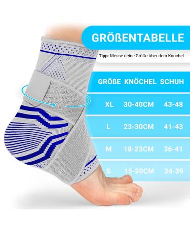 Unisex Adjustable Ankle Bandage - Orthopedic Compression for Weak Ankles & Achilles Tendon - White - Buy Online on GoSupps.com