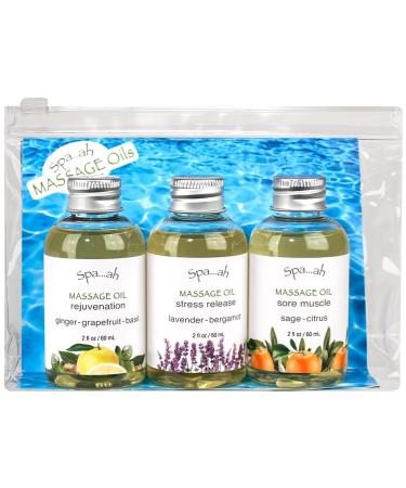 Smith & Vandiver Spa...ah Massage Oils Sampler 3 Piece Set 2 fl oz (60 ml) Each