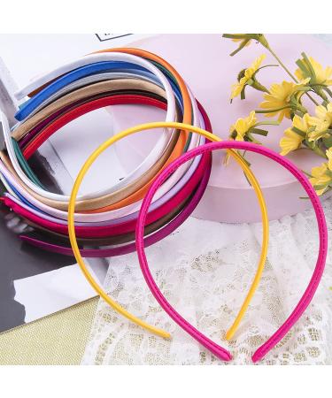 SIQUK 18-Pack Satin Headbands - Colorful Non-Slip Hair Accessories for Girls & Women, 0.39 Inch Wide - Buy Online on GoSupps.com