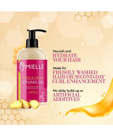 Mielle Organics Honey & Ginger Styling Gel Curl Enhancing & Moisture Retaining with Aloe (13 oz) - Buy Online on GoSupps.com